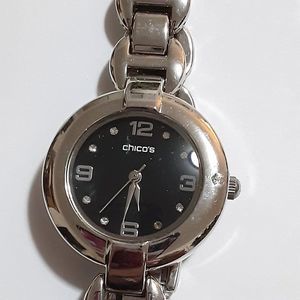 Chico's silver tone watch 8.5" classic needs new battery